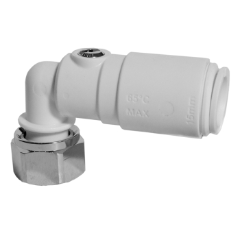 John Guest Speedfit Angled Service Valve with Tap Connector White