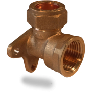 Compression 15mm x 1/2" Wall Plate Elbow