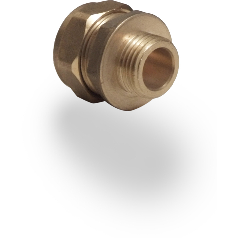 28mm  x 1" Male Iron Straight Compression WRAS Approved Brass Fittings 