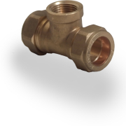 Compression 15mm x 15mm x 1/2" Female Iron Tee