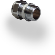Compression 15mm x 1/2" Chrome Plated Male Iron Coupler