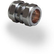 Compression 22mm Coupler Chrome Plated