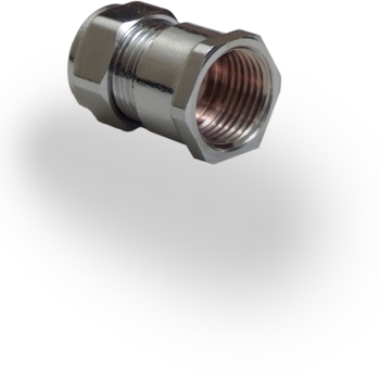 Compression 22mm x 3/4Inch Chrome Plated Female Iron Coupler Compression 22mm x 3/4Inch Chrome Plated Female Iron Coupler