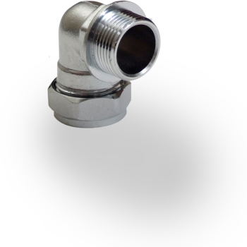Compression 22mm x 3/4Inch Male Iron Elbow Chrome Plated Compression 22mm x 3/4Inch Male Iron Elbow Chrome Plated