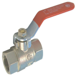 3/4" Red Lever Ball Valve F x F