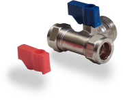 15mm x 15mm x 3/4" Washing Machine Tap Tee Type