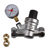 15mm & 22mm Pressure Reducing Valve c/w Gauge