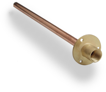 1/2Inch Wall Plate C/W 15mm 350mm Copper Tail