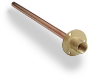 1/2" Wall Plate C/W 15mm 350mm Copper Tail
