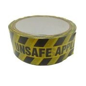 ID Tape InchUnsafe ApplianceInch Black/Yellow 38mm x 33m