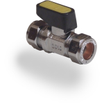 15mm Comp Mini Ball Valve Straight CP 15mm Comp Mini Ball Valve Straight CP