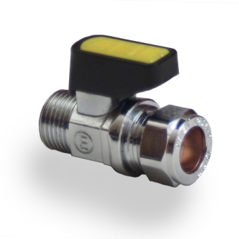 15mm x 1/2Inch Straight Mini Ball Valve C x MI CP