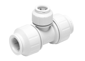 JG Speedfit 15mm x 15mm x 22mm Reducing Tee White JG Speedfit 15mm x 15mm x 22mm Reducing Tee White