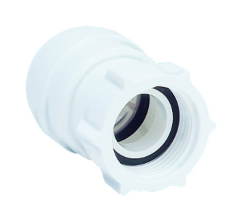Speedfit 10mm x 1/2Inch Female Coupler - Tap Connector White